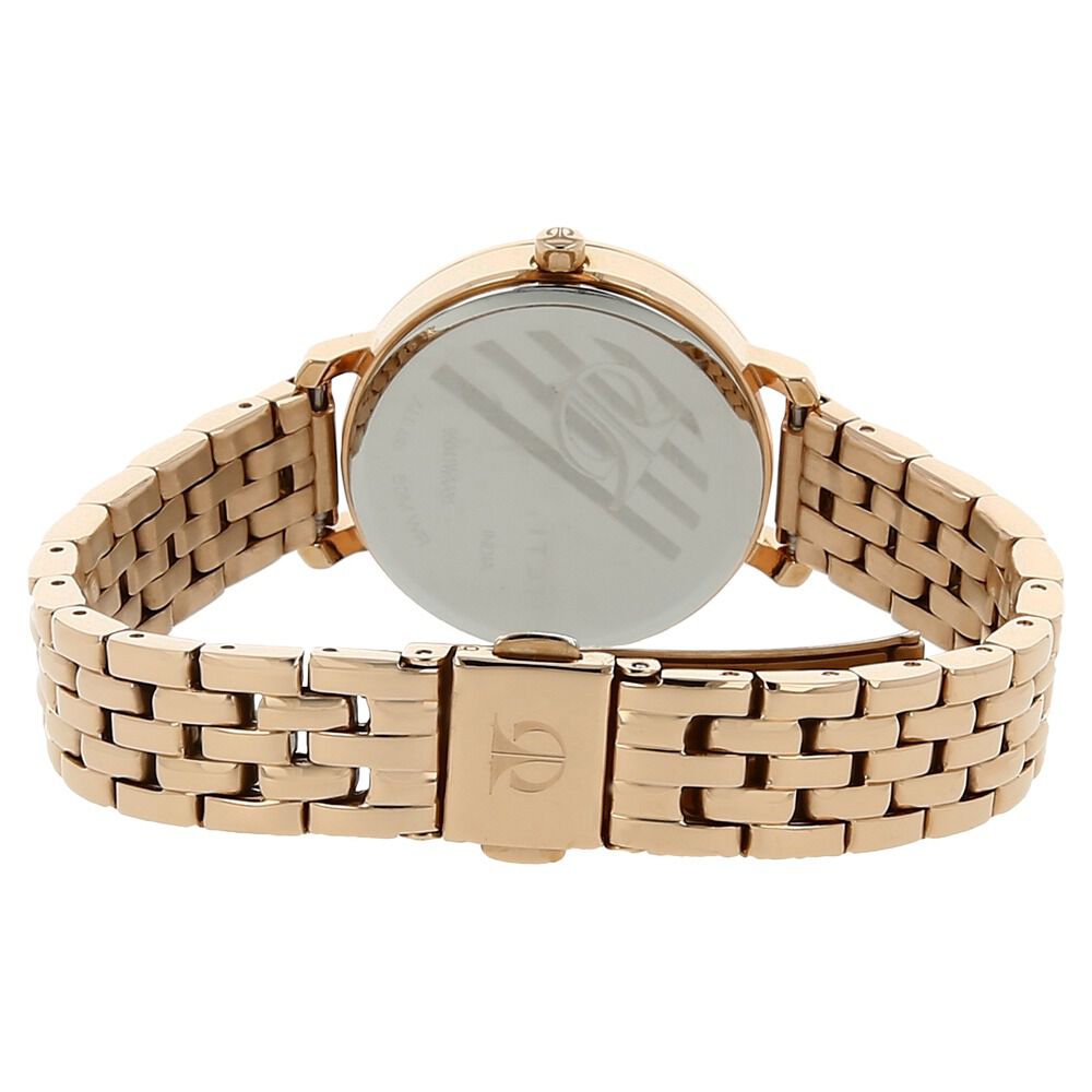 Titan Quartz Analog Brown Dial Stainless Steel Strap Watch for Women