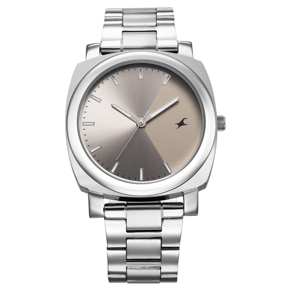 Fastrack Stunners X Quartz Analog Grey Dial Stainless Steel Strap Watch For Guys-picture-20