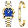 Aigner Ravenna DUE Set Quartz Analog Blue Mother Of Pearl Dial Two Toned Stainless Steel Strap Watch For Women - image number 0