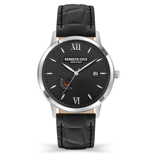 Kenneth Cole Black Dial Leather Strap Watch For Men - image number 0