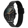 Fastrack Style Up Quartz Analog Black Dial Black Colour Stainless Steel Strap Watch For Girls - image number 2
