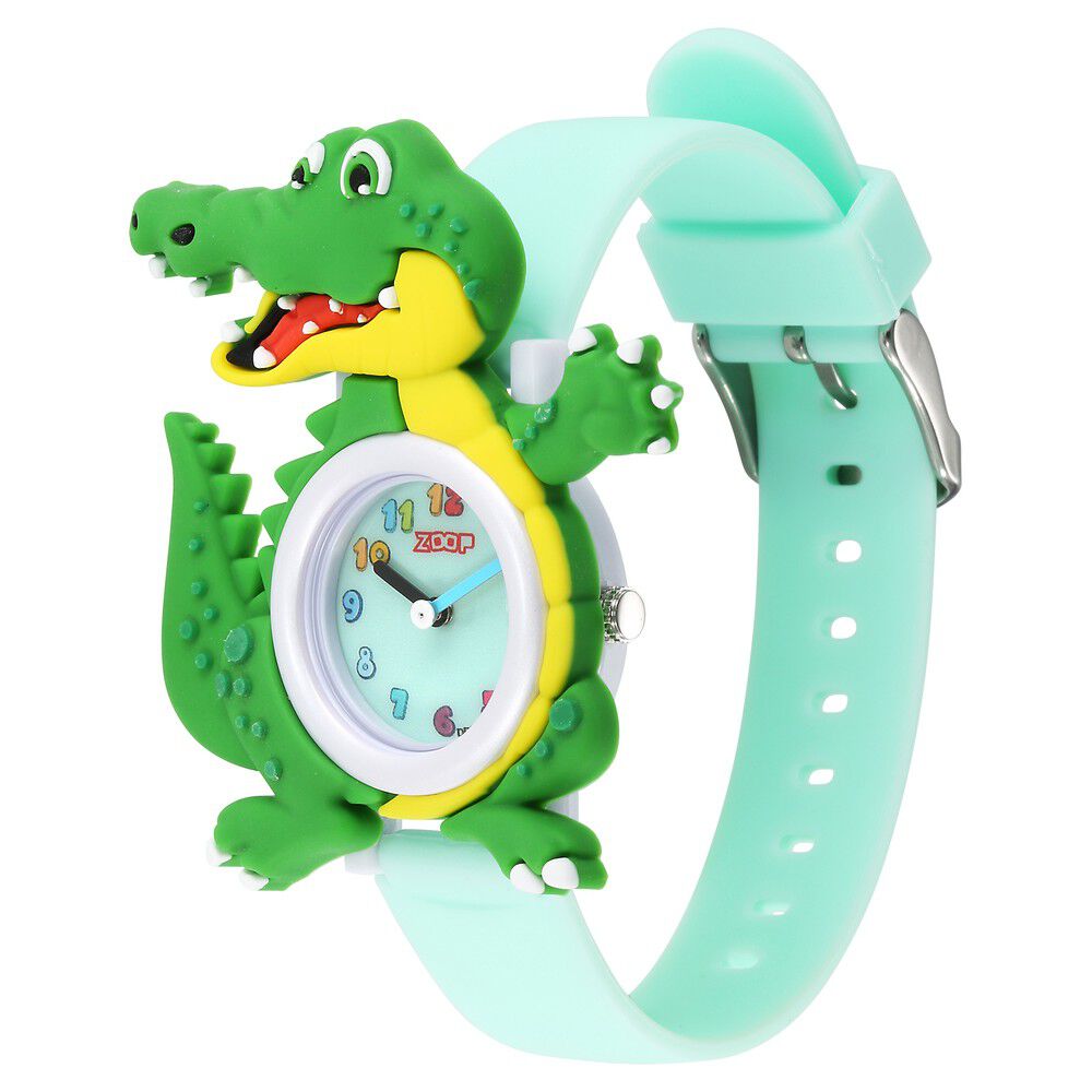 Buy Online Zoop Analog Crocodile Watch with Blue Dial & Blue Strap