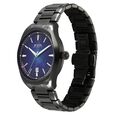 Titan Stellar Starlight Analog with Concealed Automatic and Violet Dial Dark Gun Stainless Steel Strap Watch for Men - image number 4