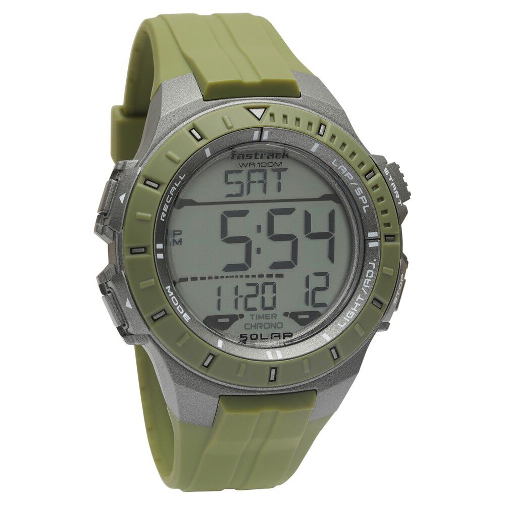Buy Online Fastrack Streetwear Digital Dial PU Strap Watch for Guys 38067pp04 p Titan