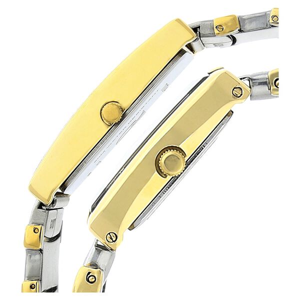 Titan Quartz Analog with Date Silver Dial Metal Strap Watch for Couple - image number 2
