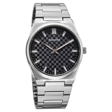 Sonata Festive Quartz Analog Multicoloured Dial Metal Strap Watch For Men