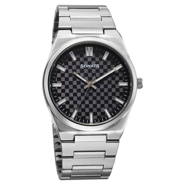 Sonata Festive Quartz Analog Multicoloured Dial Metal Strap Watch For Men - image number 0