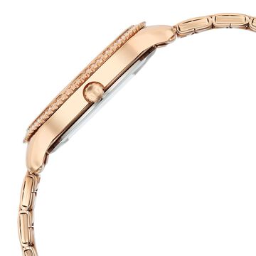 Titan Purple Sports Fashion Quartz Analog Green Dial Rose Gold Stainless Steel Strap Watch For Women