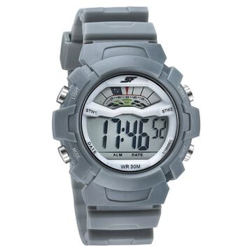 SF Digital Dial Grey PU Strap Watch for Men