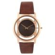 Titan Edge Brown Dial Analog Stainless Steel Strap Watch for Men