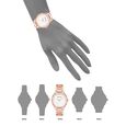 Anne Klein Quartz Analog Silver Dial Rose Gold Metal Strap Watch For Women - image number 3