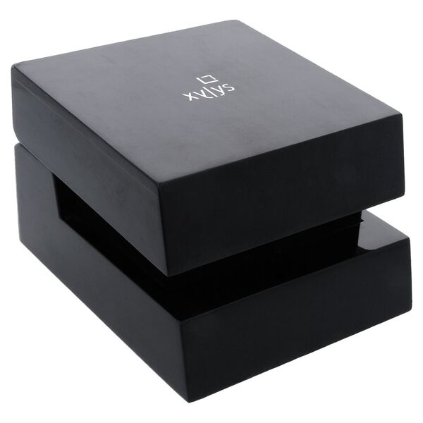 Xylys Swiss Analog with Date Two Toned Stainless Steel And Ceramic Strap Black Dial Watch For Women - image number 4