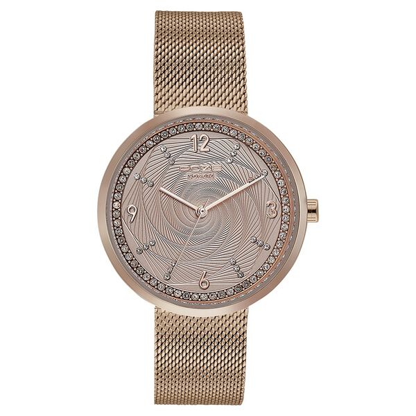 Sonata Poze Quartz Analog Rose Gold Dial Mesh Strap Watch for Women - image number 1
