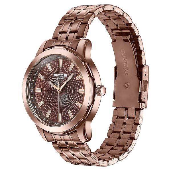 Sonata Poze Quartz Analog Brown Dial Brown Metal Strap Watch For Men - image number 4