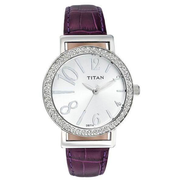 Titan Quartz Analog Silver Dial Watch for Women - image number 0