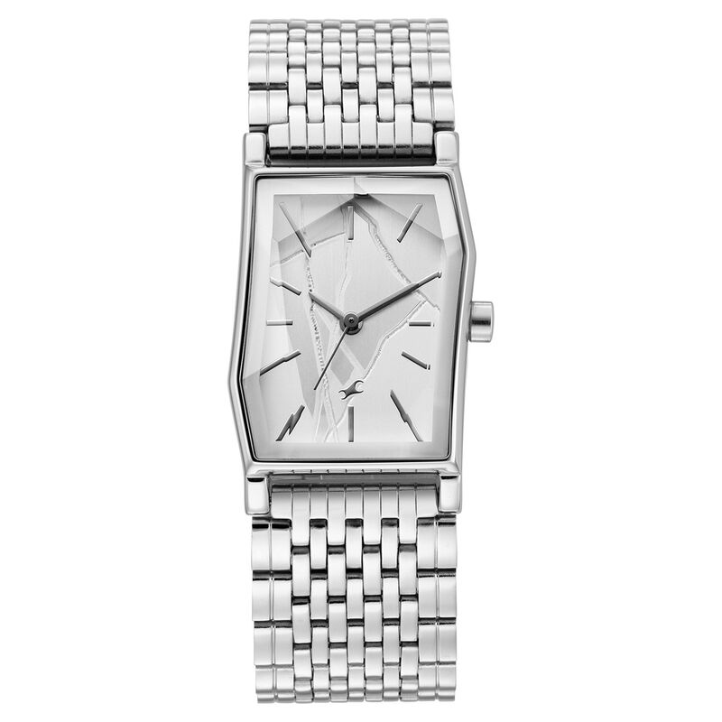 Fastrack Oceanyx 2.0 Analog Watch for Women with Silver Dial & Silver Metal Strap