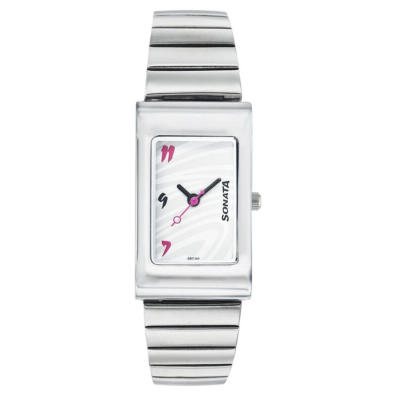Sonata Quartz Analog White Dial Strap Watch for Women