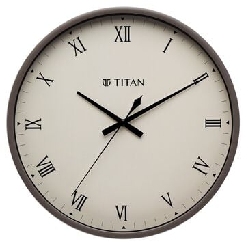 Titan's Chic 29.5 cm Grey Wall Clock: Silently Majestic