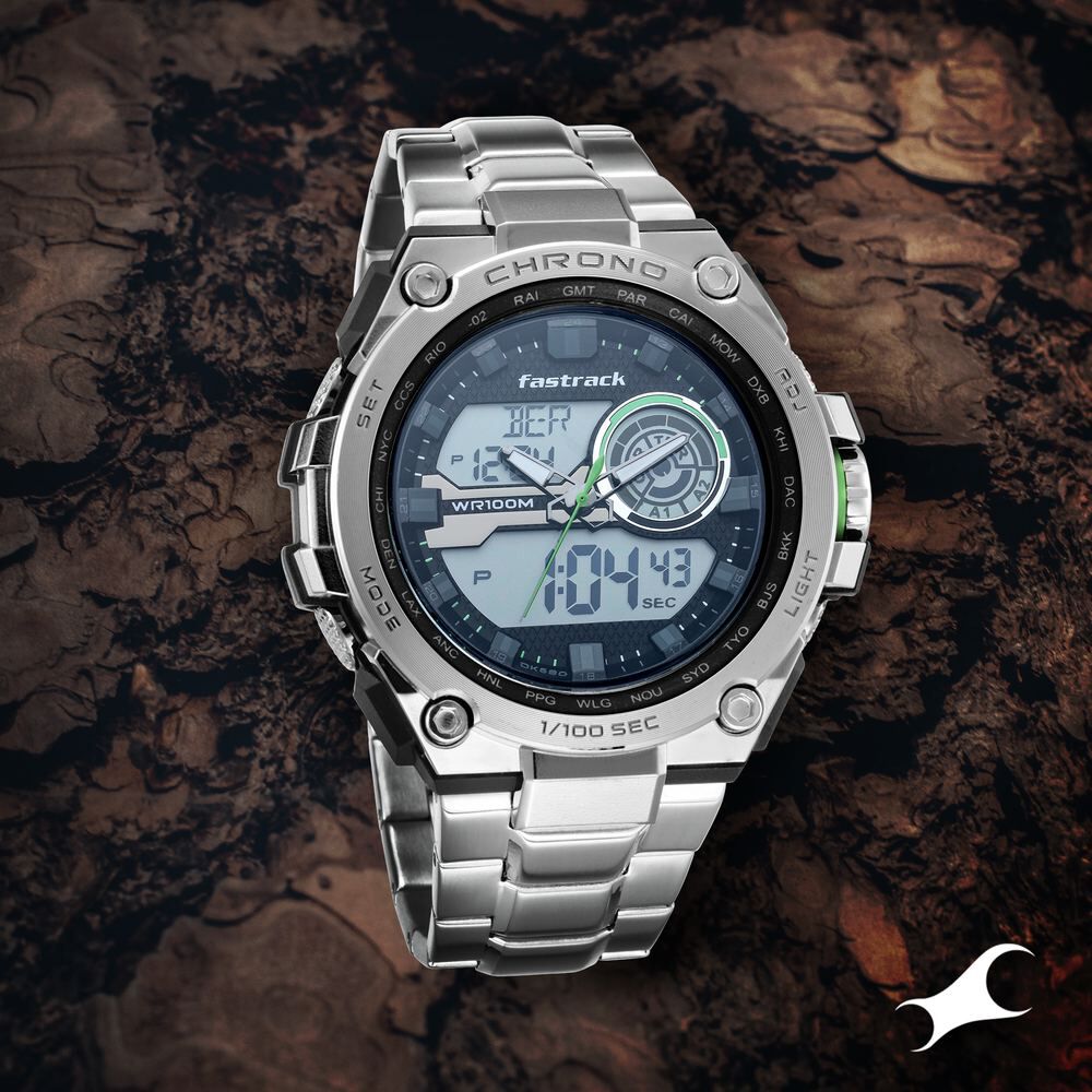 Buy Online Fastrack Mean Machines Guys Ana Digi Watch nn38055pm01 Titan