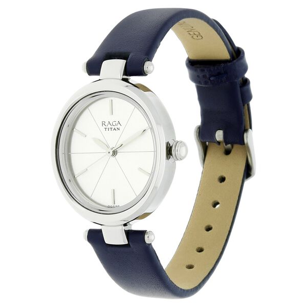 Titan Raga Viva Silver Dial Analog Leather Strap watch for Women - image number 1