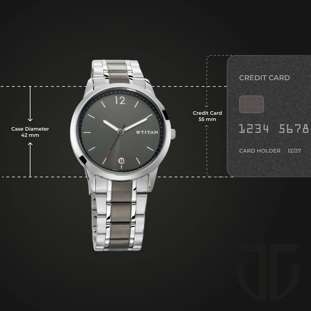 Buy Online Titan Men's Timeless Style Watch: Refined Anthra Dial