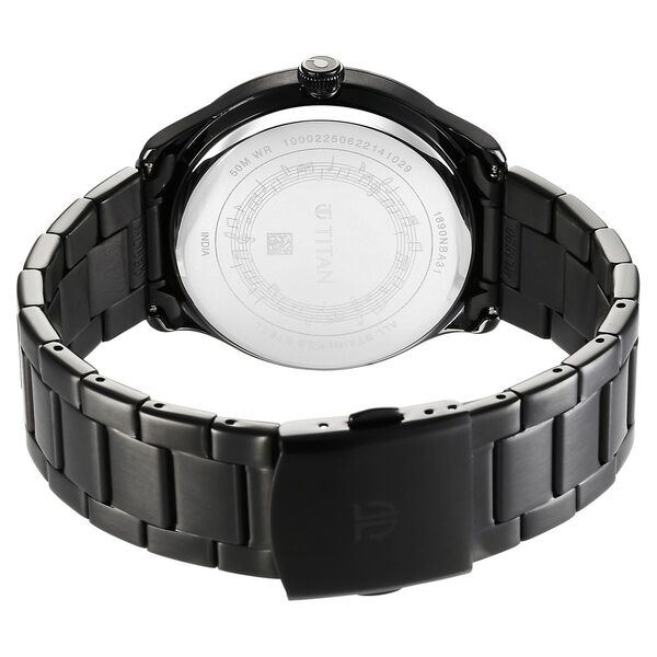 Titan Quartet Black Dial Analog Stainless Steel Strap watch for Men - image number 4