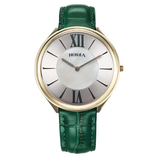 Titan Nebula 18 Karat Gold Quartz Analog Mother Of Pearl Dial Watch For Men - image number 1