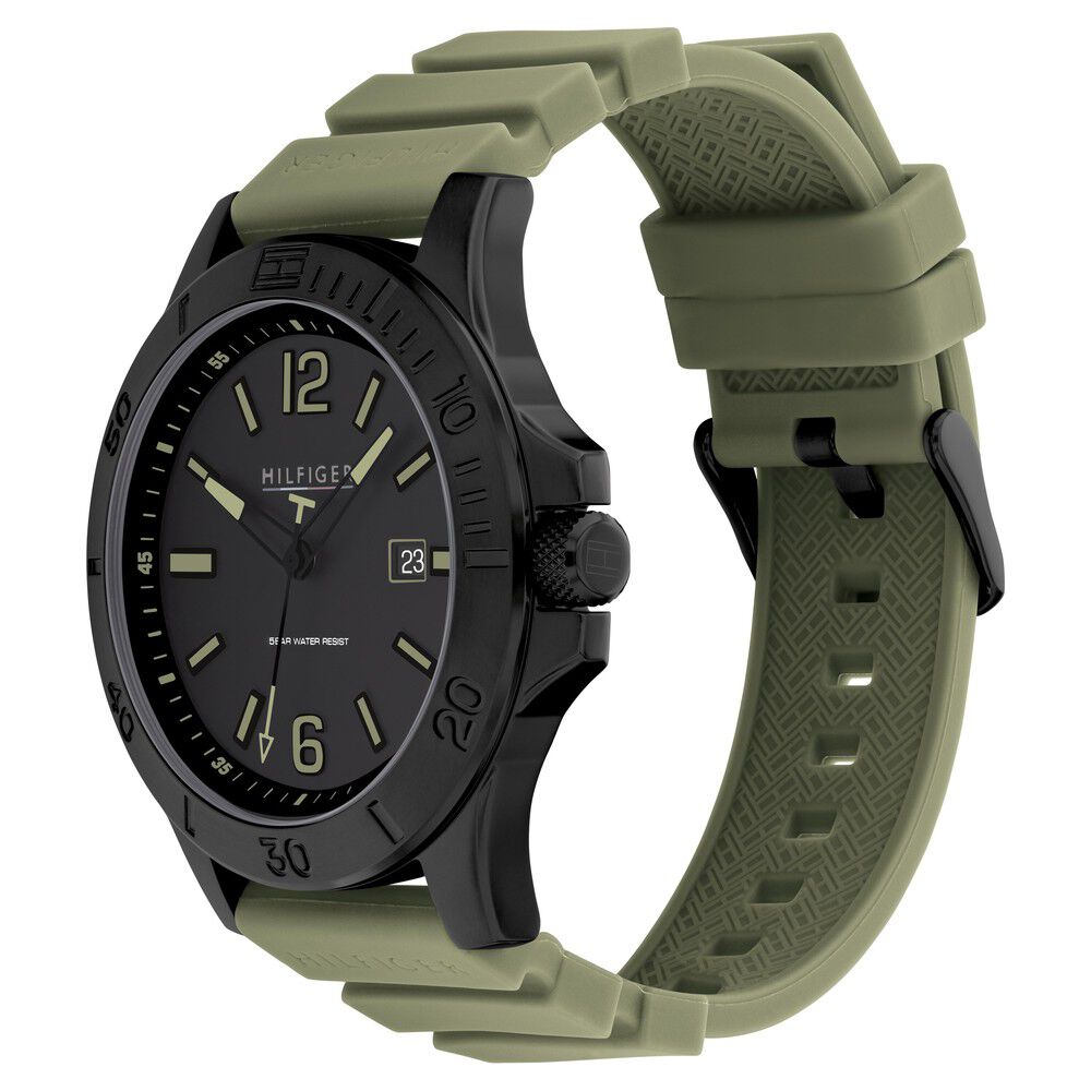 Buy Online Tommy Hilfiger Analog Black Dial Watch for Men