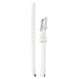 16 mm White Genuine Leather Strap for Women - image number 2