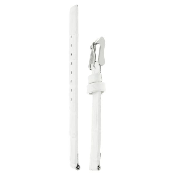 16 mm White Genuine Leather Strap for Women - image number 2