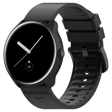 Fastrack Invoke Pro Smartwatch - Enhanced Calling, Split-Screen Navigation, Water-Resistant With Black Strap