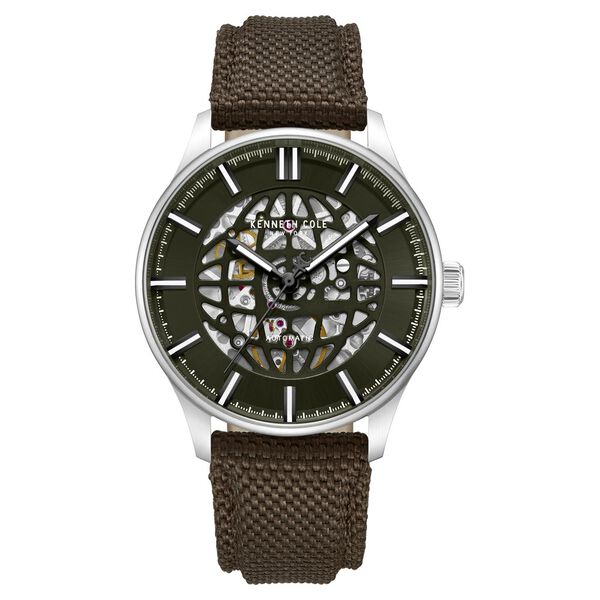 Kenneth Cole Automatic Automatic Green Dial Brown Nylon Strap Watch For Men - image number 0