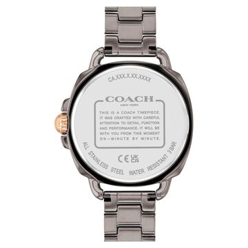 Coach Quartz Analog with Date Grey Dial Stainless Steel Strap Watch for Women