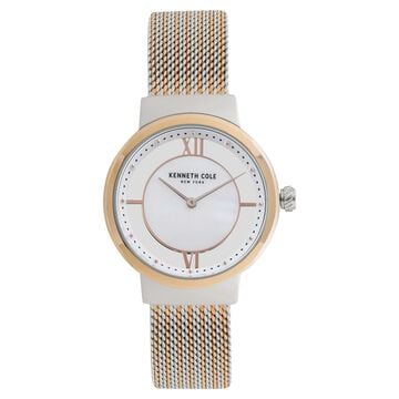 Kenneth Cole Quartz Analog Mother of Pearl Dial Stainless Steel Strap Watch for Women