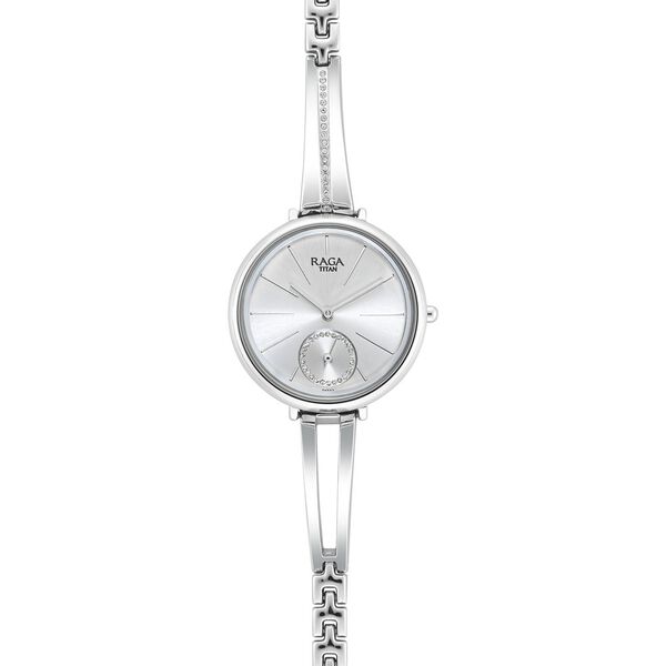 Titan Raga Viva Silver Dial Women Watch With Metal Strap - image number 6