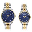 Sonata Jashn Quartz Analog White Dial Two Toned Metal Strap Watch For Couple