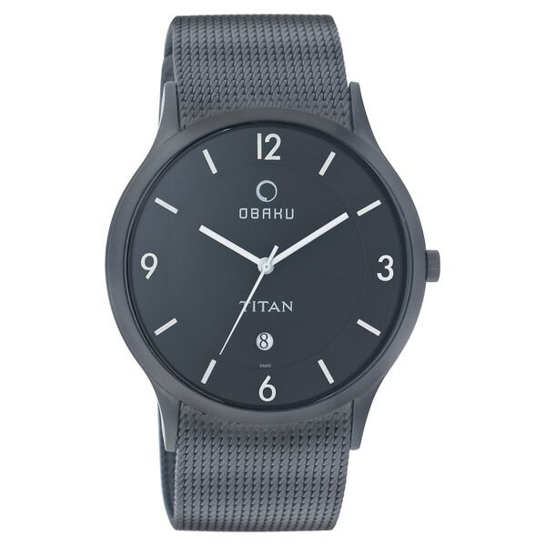 Titan Quartz Analog with Date Black Dial Watch for Men - image number 0
