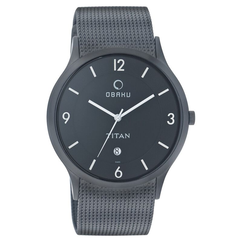 Titan Quartz Analog with Date Black Dial Watch for Men