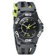 SF Quartz Analog Black Dial PU Strap Watch for Men