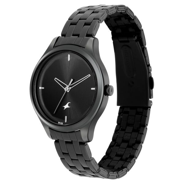Fastrack Stunners Quartz Analog Black Dial Metal Strap Watch for Girls - image number 3