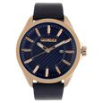 Police Quartz Analog with Date Blue Dial Leather Strap Watch for Men - image number 0
