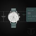 Titan Quartz Chronograph Silver Dial Leather Strap Watch for Men - image number 2