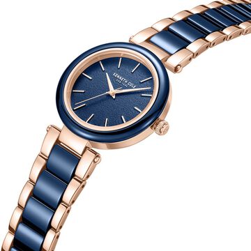 Kenneth Cole Quartz Analog Blue Dial Blue Stainless Steel & Ceramic Strap Watch For Women