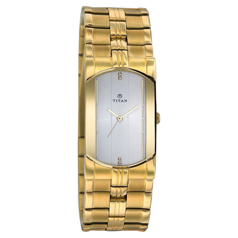 Titan Analog Silver Dial Metal Strap watch for Men
