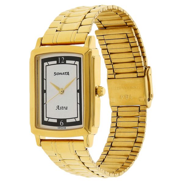 Sonata Quartz Analog White Dial Stainless Steel Strap Watch for Men - image number 1