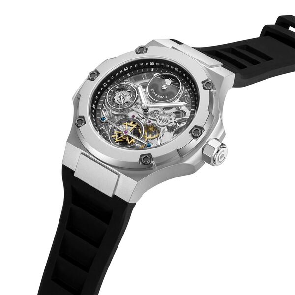 Cerruti 1881 Automatic Transparent Dial Stainless Steel Strap Watch for Men - image number 1
