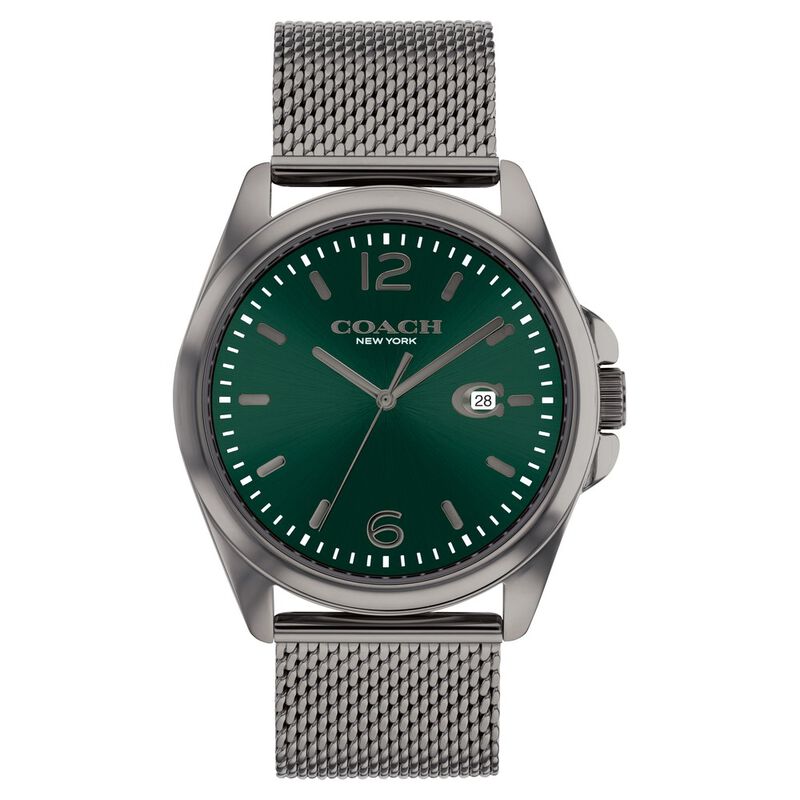 Coach Quartz Analog Green Dial Stainless Steel Strap Watch for Men - image number 0