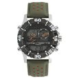 Fastrack Quartz Analog Digital Grey Dial Leather Strap Watch for Guys