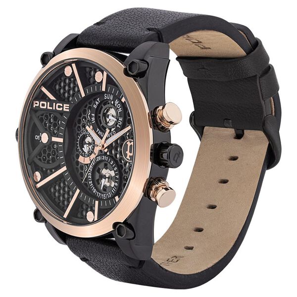 Police Quartz Multifunction Gun Dial Leather Strap Watch for Men - image number 1