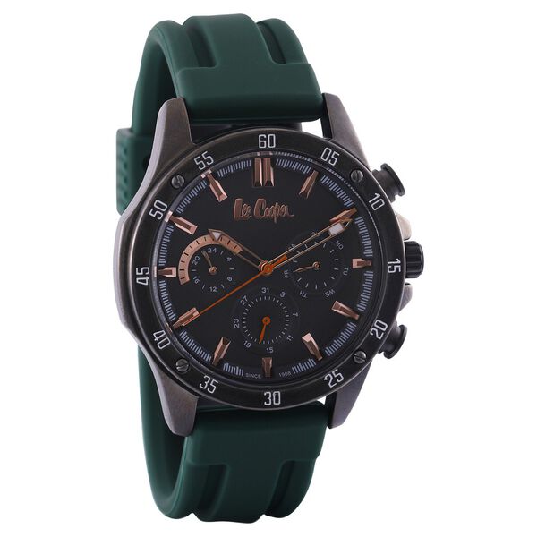 Lee Cooper Quartz Multifunction Grey Dial Silicone Strap Watch for Men - image number 0